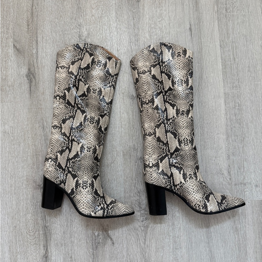 Schutz Snake Print Boots